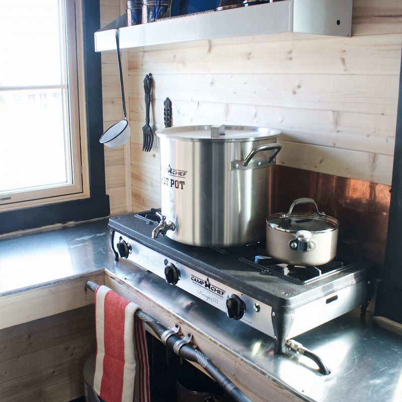 Roam Tiny Home Interior Kitchen set up