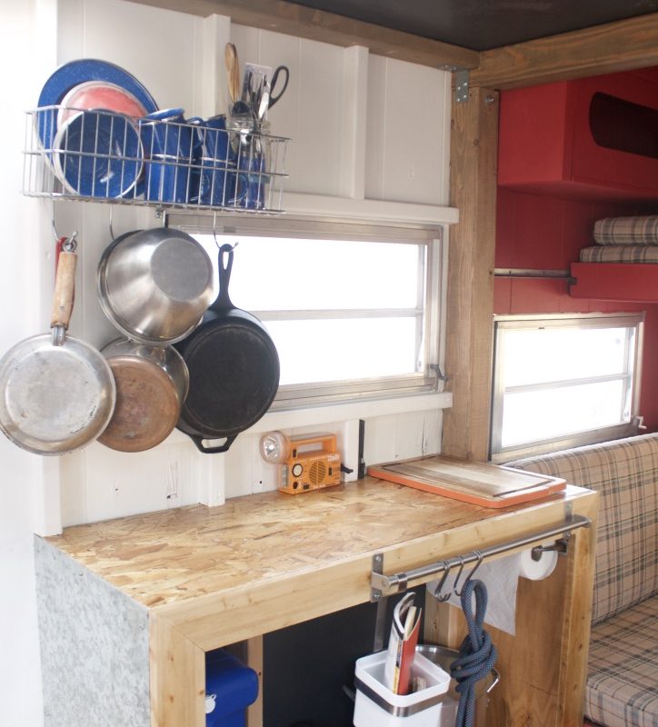 Bothy Wagon Kitchen area